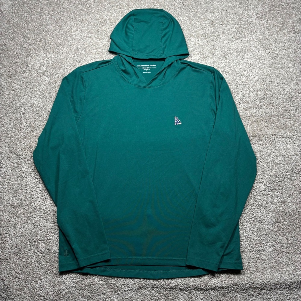 Holderness & Bourne Hoodie Mens Large Green Preston Trail Golf Performance